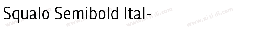 Squalo Semibold Ital字体转换